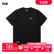 izzue男装短袖重磅T恤夏季休闲潮流圆领标语印花1131S1G