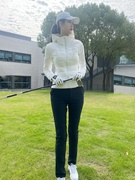 MG高尔夫服装女外套秋冬拼接弹力羽绒服套装加厚加绒显瘦保暖裤子