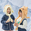 可爱小老虎儿童冬季保暖帽子创意抖动音仿兔毛加绒加厚防冻男女童