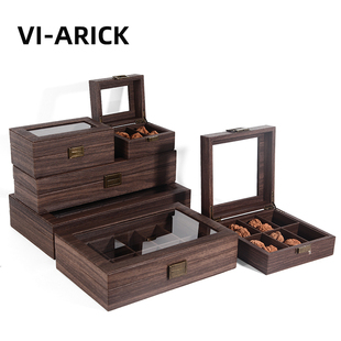 VI-ARICK文玩核桃收纳盒狮子头手串盒核桃储存盒装文玩核桃的盒子