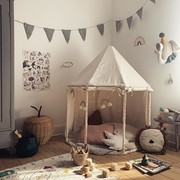 北欧风INS儿童帐篷蒙古包帆布游戏屋宝宝室内大房子玩具屋读书角