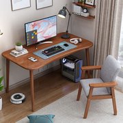 实木电脑桌台式简约单人现代桌子，家用书桌简约轻奢办公电竞工作桌