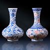 景德镇陶瓷器花瓶仿古手工手绘青花瓷瓶子中式客厅家居装饰品摆件