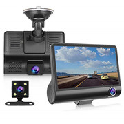 跨境三镜头行车记录仪广角1080P三录行车记录仪 Dash Cam高清记录