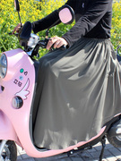 骑车共享单车防晒裙防走光半身裙子电动车踏板电瓶摩托车遮阳挡腿