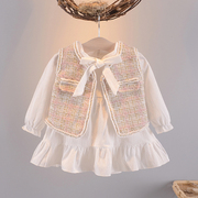 婴儿秋装套装1-3岁2韩版女宝宝纯棉，春秋洋气女童二件套连&r;