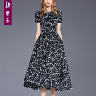 2025夏装新款30-35-40岁中年少妇女装妈妈装显瘦裙子连衣裙夏裙潮