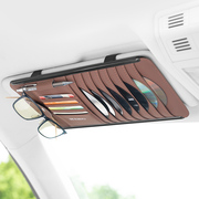 汽车遮阳板碟片cd夹车用眼镜架，卡片夹收纳车载多功能用品遮阳板套
