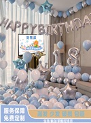 网红生日快乐气球场景布置装饰字母灯周岁成人礼女拍照背景墙道具