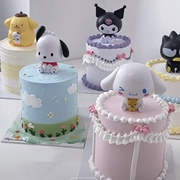 烘焙蛋糕装饰可爱库乐米玉桂狗帕恰狗美乐蒂KT猫卡通生日蛋糕摆件
