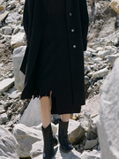 小众个性毛边设计针织半裙女2023冬季高腰包臀修身显瘦中长裙