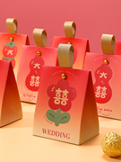 2023ins风结婚喜糖盒喜糖袋空盒子创意婚礼糖果盒包装盒高级