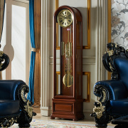 德国赫姆勒欧式新中式复古落地钟客厅座钟立式钟表机械美式大摆钟