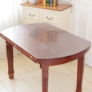 水晶板加厚透明桌垫pvc软玻璃餐桌垫椭圆形桌布防水防烫防油免洗