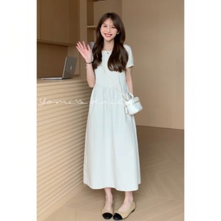 哟米yomi小个子日系短袖，连衣裙女夏季高端精致气质，显瘦长裙子