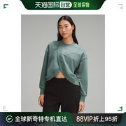 日潮跑腿Lululemon露露乐蒙 女款绒面革重叠套头衫T恤 绿色 12 pr