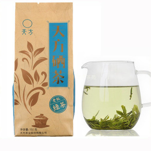 送一安徽天方茶叶富硒茶炒青绿茶150g一级毛峰公司