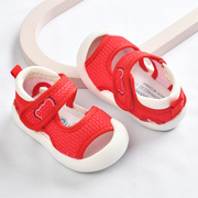 婴儿凉鞋女夏防撞包头春网布0-1-2岁幼儿学步软底防滑男宝宝鞋子