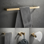 不锈钢毛巾架免打孔卫生间纸巾，架浴室架子厕所置物架毛巾杆单杆钩
