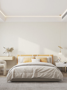北欧棉麻无缝墙布卧室温馨客厅卧室家用高档纯色素色现代简约壁布