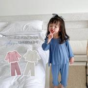女童睡衣居家服2023童装小女孩家居服儿童套装宝宝洋气两件套
