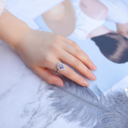 香港安伯曼泰国公主同款一克拉3a级，坦桑石戒指(石戒指)项链套装