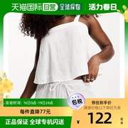香港直邮潮奢asos女士，&match设计混纺纱，棉质薄纱睡衣后绑带背