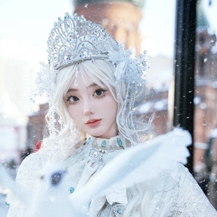 俄罗斯公主写真头饰，哈尔滨旅游写真道具新娘，发箍古风异域风情发冠