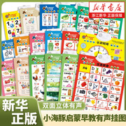 小海豚启蒙早教有声挂图双面立体有声全17册2-3-4-5-6岁一点就会读动物世界数字英语汉语拼音益智游戏宝宝婴儿童启蒙认知学习