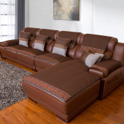 罗迪妮皮沙发防滑沙发垫棕色，组合沙发坐垫欧式布艺，四季沙发套罩