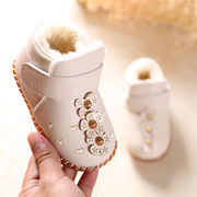冬季保暖宝宝不掉鞋婴儿，学步鞋0-1岁2软底，防滑男女童棉鞋加绒加厚