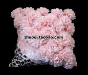 抱套枕花绒芯手枕粉美包花朵立靠靠体工布缝垫布超钻靠花色含