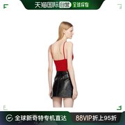 香港直邮潮奢courreges女士红色，无袖罗纹吊带423mto221fi0