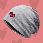 特别的情侣2024男女爱心加厚情侣秋冬款头巾帽堆堆帽可定制包头帽