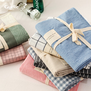 水洗棉床单单件 日式良品纯棉双人学生宿舍1.5米1.8m床全棉布被单