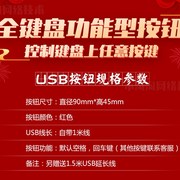 usb模拟键盘功能型大按钮，b超手按即插即用按键，空格回车抢答拍键