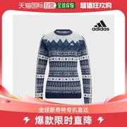 韩国直邮Adidas GOLF 女士 印花 套头衫 毛衣 海军蓝 HG5796