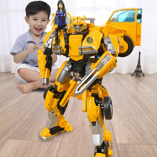 手办变形玩具超大大黄蜂擎天汽车，柱机器人模型金刚7男孩儿童正版5