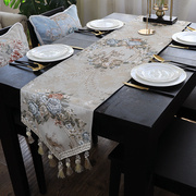 欧式餐桌桌旗美式轻奢高档装饰布长条中间桌布条鞋柜布盖巾茶几巾