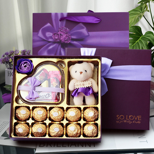 费列罗巧克力礼盒装送男生，女朋友闺蜜创意德芙，生日520情人节礼物