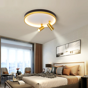 北欧led主卧室灯金色，简约现代房间灯饰，创意个性温馨浪漫家用灯具