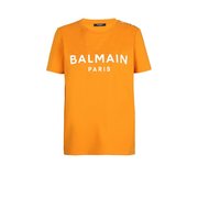 香港直邮balmain巴尔曼女士t恤橙色短袖字母af1ef005bb02-kbj