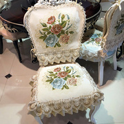 欧式餐桌椅垫凳子椅子四季通用坐垫套罩家用奢华防滑高档布艺