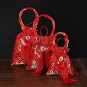 结婚喜糖袋手拎袋中国风，大号满月喜蛋袋子，袋喜糖盒婚礼伴手礼