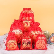 结婚喜糖袋子创意中国风，婚礼装烟喜糖盒，伴手礼婚庆用品回礼小钱袋