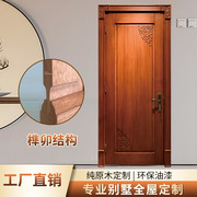 原木门实木门卧室，门橡木橡胶木烤漆门，房间门室内门套装门房门