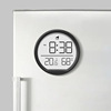 冰箱磁吸时钟室内家用电子厨房闹钟壁挂温湿度计LCD屏高精密磁铁