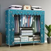 衣柜出租屋经济型家用卧室布艺组装简易衣柜全钢架加粗加厚布衣柜