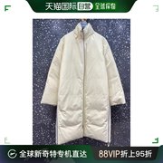 香港直邮jilsanderjilsander米色拉链，长款羽绒服j40af0116