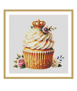 Enjoy1054-皇家杯子蛋糕系列之白皇后14  原创十字绣套件